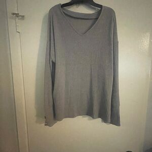 Gray Long Sleeve Women's Top